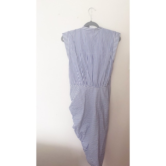 VERONICA BEARD
Blue & White Striped Ruched Shirtdress size 6 - Picture 3 of 5
